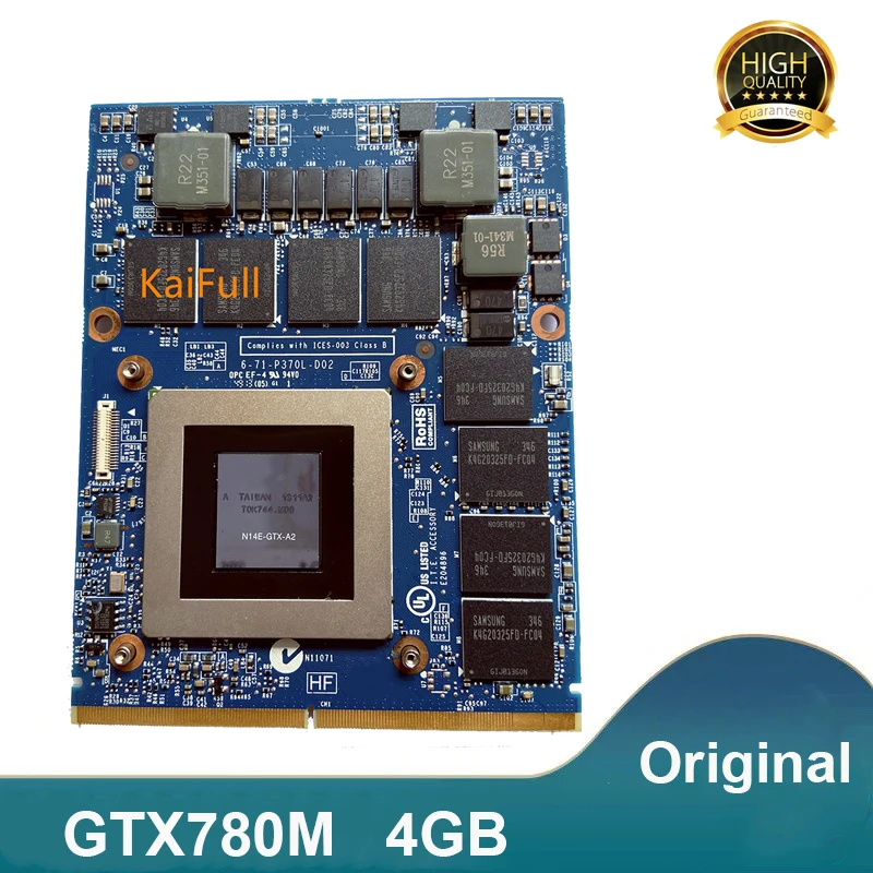 Оригинальный GTX 780 м GTX780M 4 Гб N14E-GTX-A2 видео Дисплей Графический VGA карты для Dell M17X R5 R4