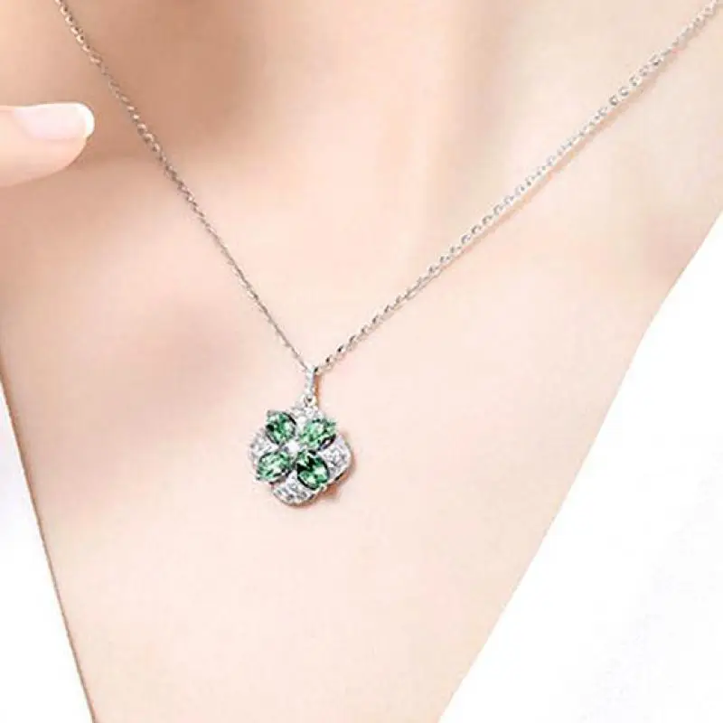 

Женское винтажное ожерелье с подвеской в виде цветов и изумрудов