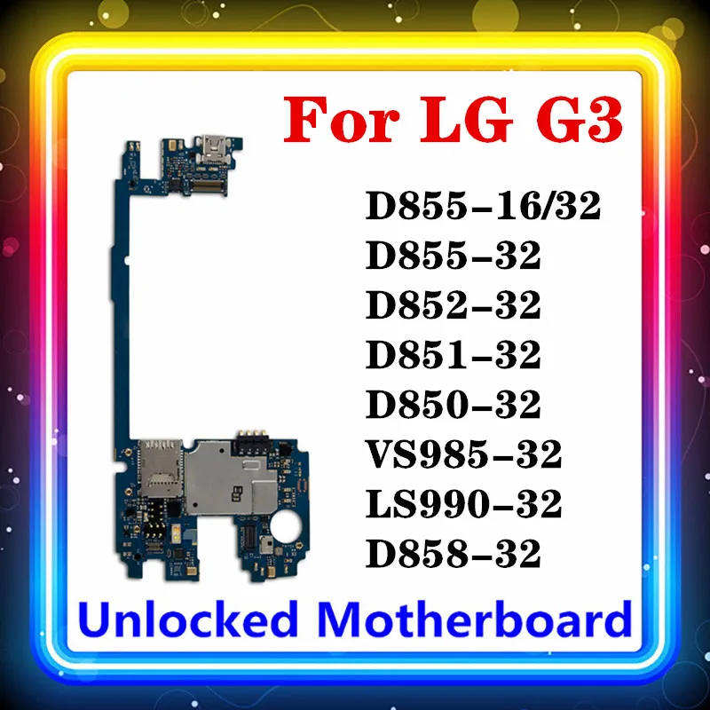 Для LG G3 D855 материнская плата Android установленная 16 Гб/32 ГБ с полными ЧИПАМИ