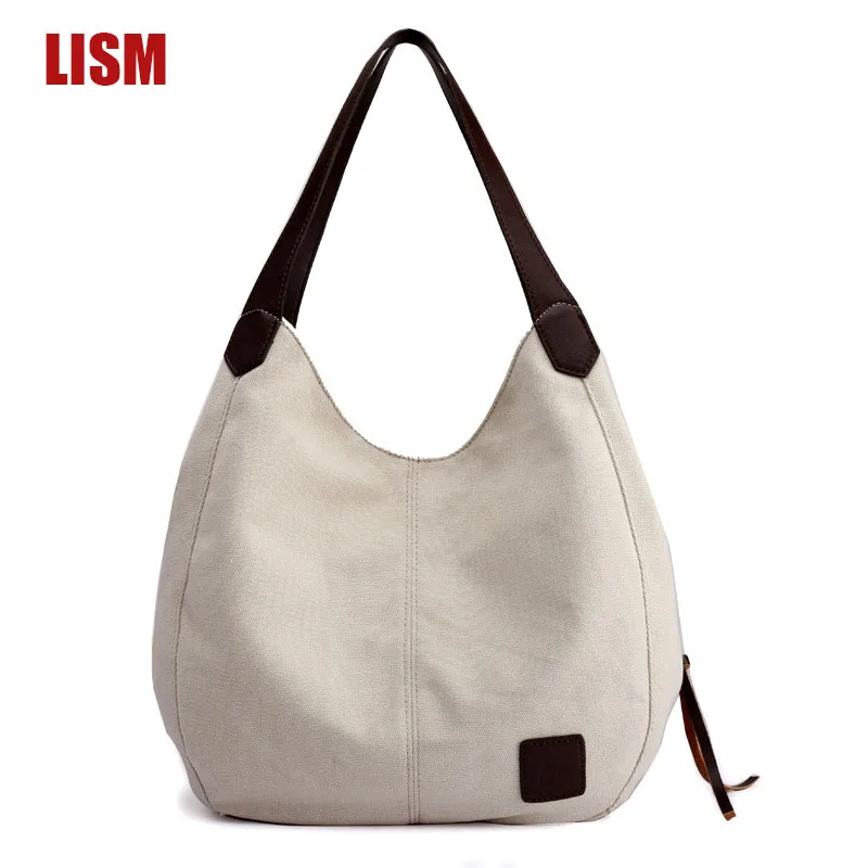 Простая Холщовая Сумка в европейском и американском стиле однотонная роскошная