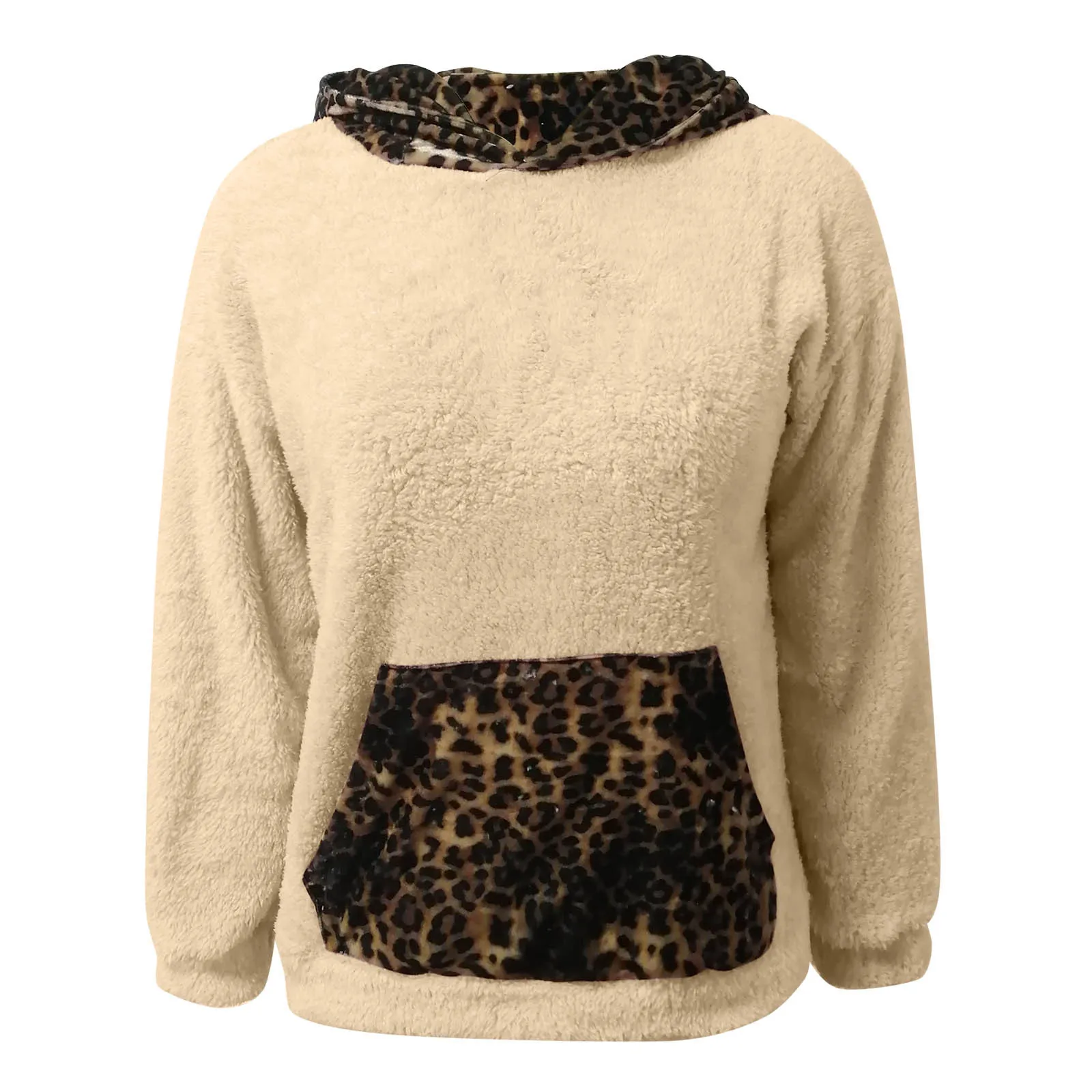 

Женские толстовки с капюшоном пуловер пушистый флисовый Леопардовый Свитшот милые уши с длинным рукавом Повседневная Толстовка Топы с кар...