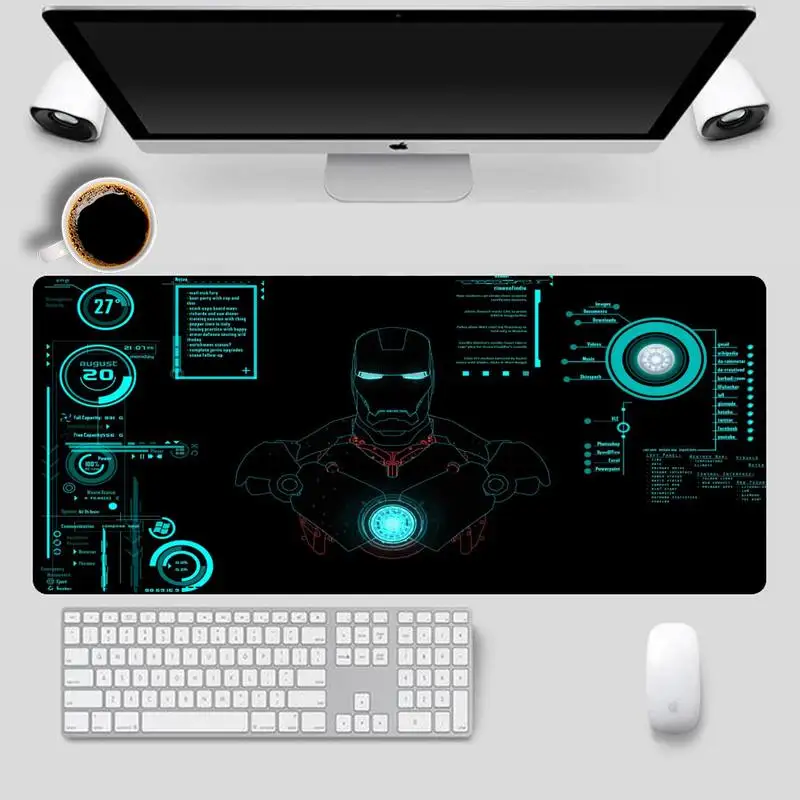 Элегантный компьютерная мышь Железный человек коврик для игровой мыши с