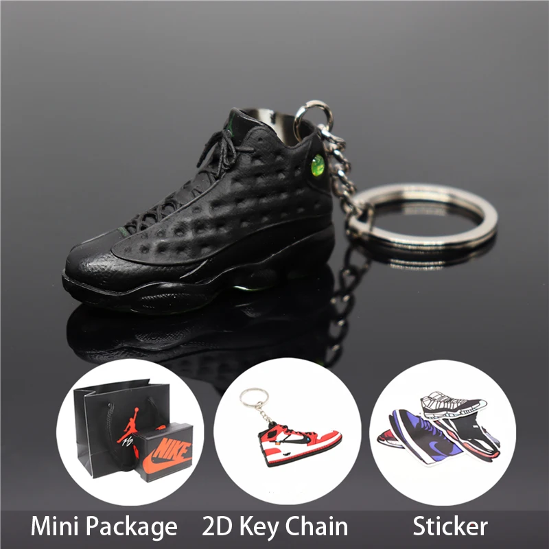 Ручной работы 3D AJ13 брелок Air Mini Jordan кроссовки модель милый брелок для ключей Баскетбольная обувь Подарочный Брелок для ключей Новая мода ювелирные изделия - Color: 9