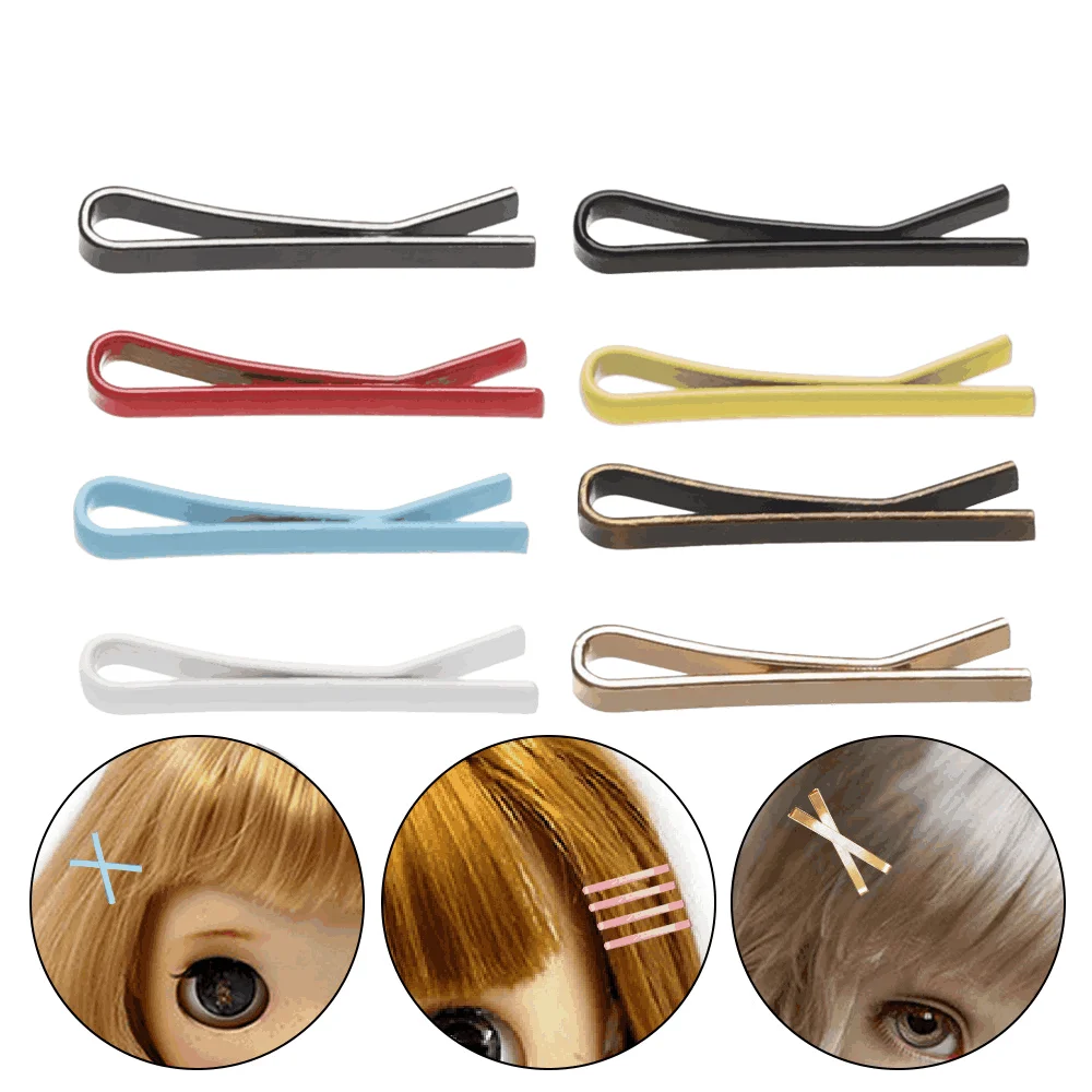 

10Pcs Doll Head Clips Mini Metal Headclip Headwear Hairclip Children Hair Clip DIY Dolls Hairpin Princess Kids Dolls Accessories