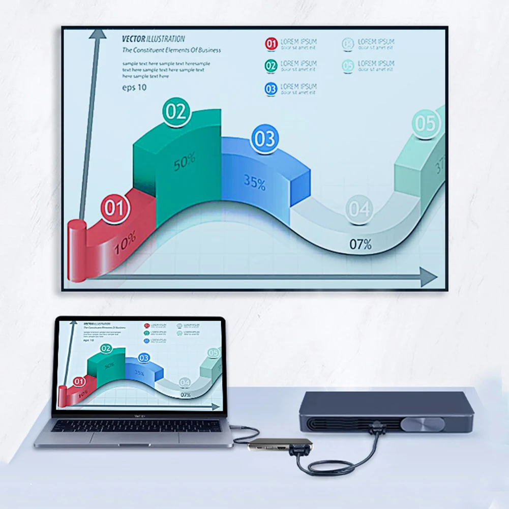 USB-C концентратор type C VGA USB 3 0 Thunderbolt HDMI 5 мм аудио RJ45 адаптер для MacBook Pro samsung Galaxy S9 |