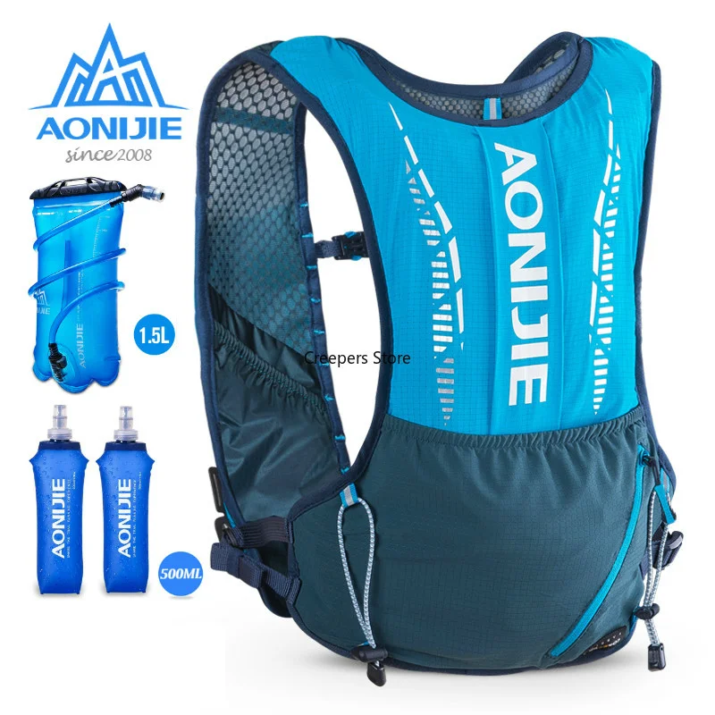 AONIJIE New C9102 Ultra Vest 5L Hydration Backpack Pack Bag Soft Water Bladder Flask Set for Hiking Trail Running Marathon Race