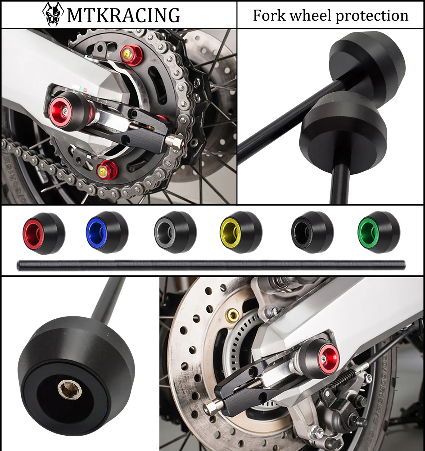 

MTKRACING FOR HONDA X-ADV X ADV XADV 750 1000 2017-2019 front and rear axle sliders fork wheel protection accident kit cushion