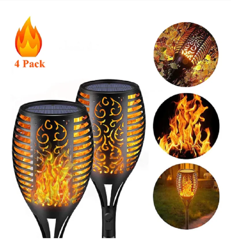 Светодиодный солнечный пламени светильник уличный IP65 Водонепроницаемый
