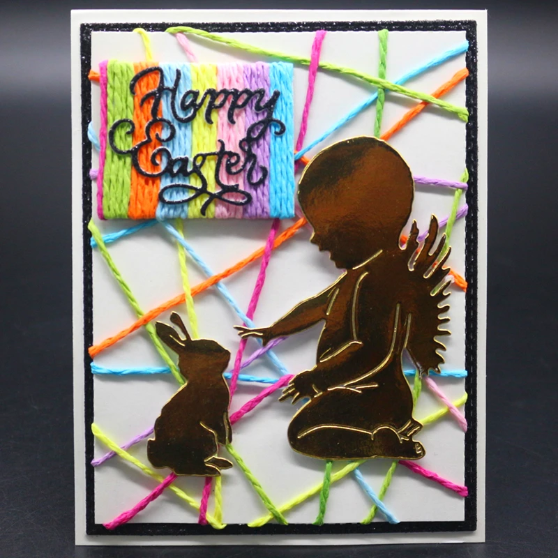 YINISE Metal Cutting Dies For Scrapbooking Stencils Angel Rabbit DIY Paper Album Cards Making Embossing Folder Die Cuts CUT Mold | Дом и сад