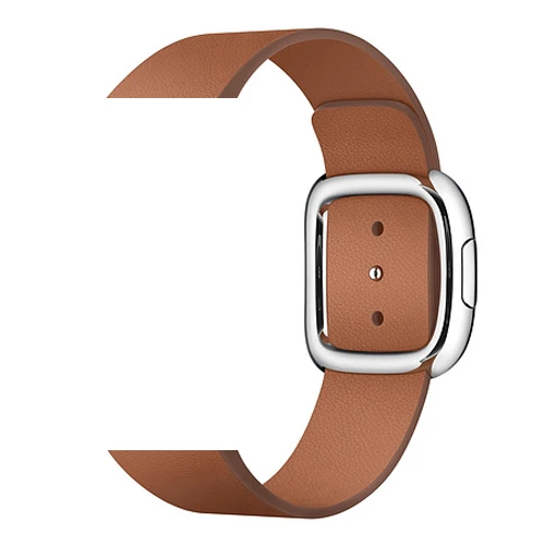 Saddle Brown Ремешок для apple watch 42 мм 38 мм 44 мм 40 мм correa iwatch 5 4 3 современный кожаный браслет с пряжкой аксессуары для apple watch 4 5 - Цвет ремешка: Saddle Brown
