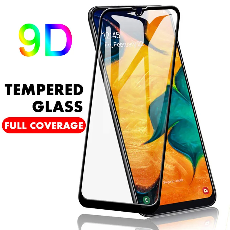 

9D Coverage Tempered Glass for Samsung A10 A20 A30 A40 A50 Screen Protector for Samsung A60 70 80 90 All Glue Full caverage
