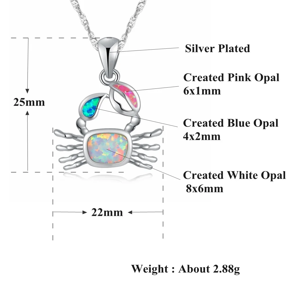 Женский кулон с опалом CiNily вечерние ювелирные изделия белым синим розовым и