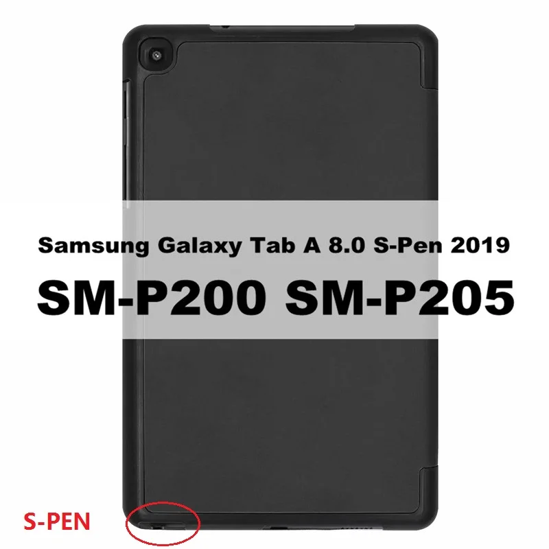 A8 with S Pen 3-в сложенном виде чехол для samsung Galaxy Tab A8 с Стилус S-Pen 8," Магнитная Крышка для samsung SM-P200 SM-P205 SM-T290 SM-T295 Fundas - Цвет: A8 with S Pen
