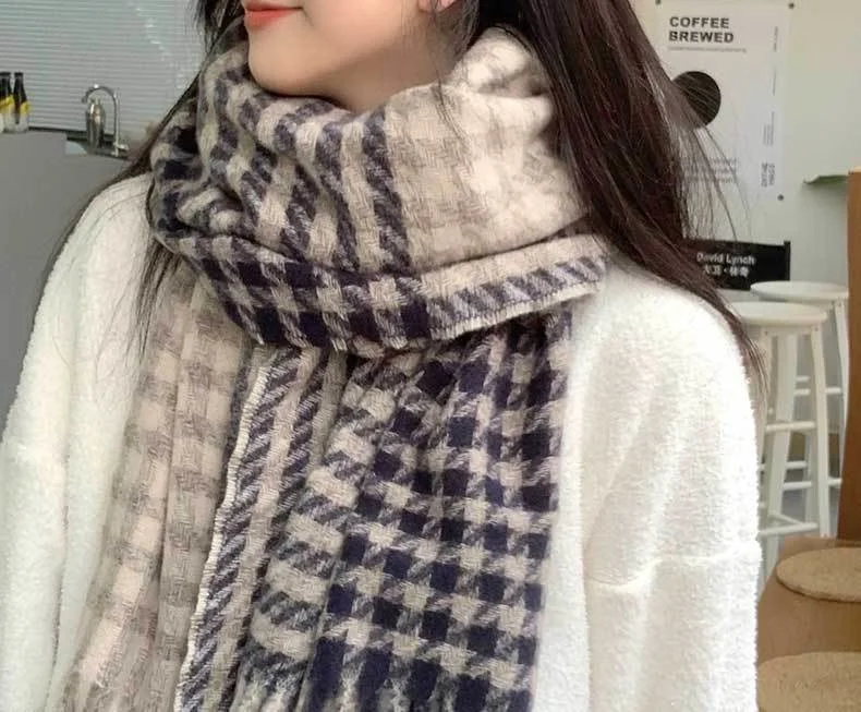 Женская универсальная шаль на осень и зиму нагрудник шарф женский кашемировый