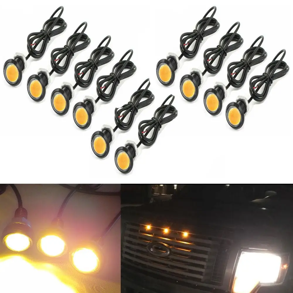 

10x Amber Grille Lighting LED Kit Universal Fit Ford SVT Raptor Style Truck SUV