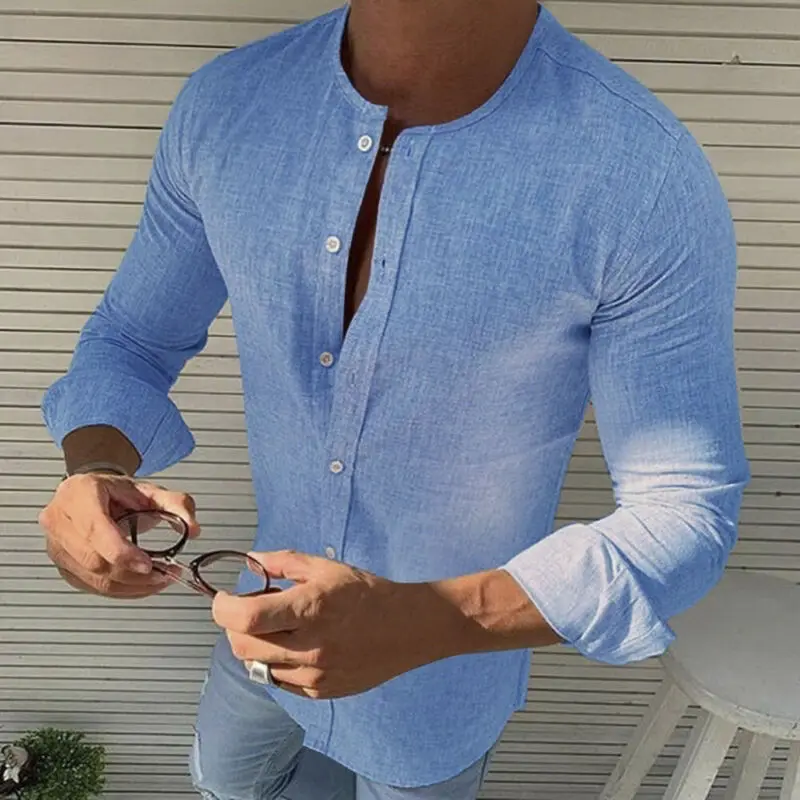 

Men's Slim Fit V Neck Shirts Long Sleeve Muscle Shirts