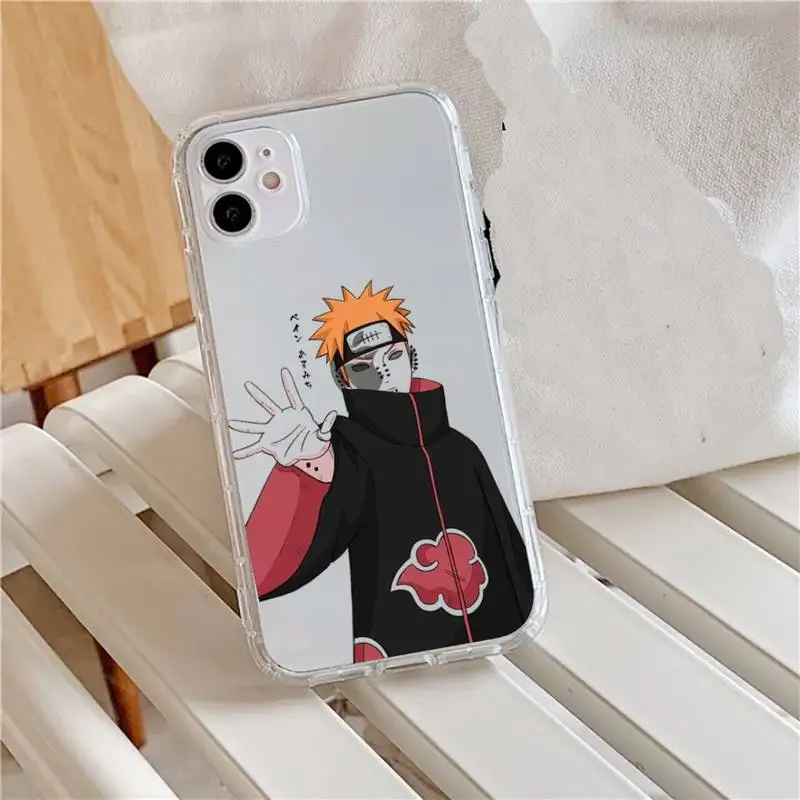 

Anime Naruto Uzumaki Sasuke kakashi Phone Case Transparent for iPhone 11 12 mini pro XS MAX 8 7 6 6S Plus X 5S SE 2020 XR