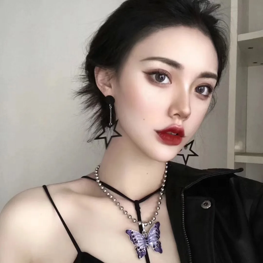 Винтажная зеркальная цепочка JIZI в виде бабочки|Ожерелья с подвеской| |