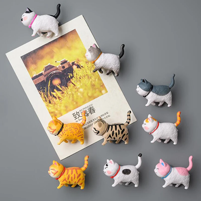

Cute kitty refrigerator paste warm series 3D cat magnetic paste home decoration creative gift Animal refrigerator stickers