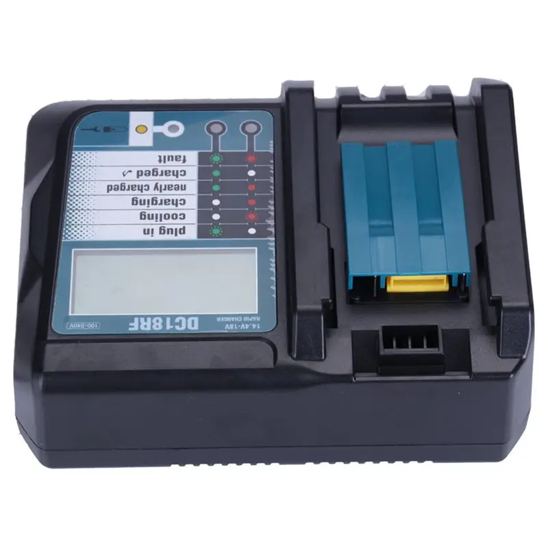 

14.4V 18V Li-Ion Battery Charger Voltage Current Lcd Digital Display For Makita Dc18Rf Bl1830 Bl1815 Bl1430 Dc14Sa Dc18Sc Dc18Rc