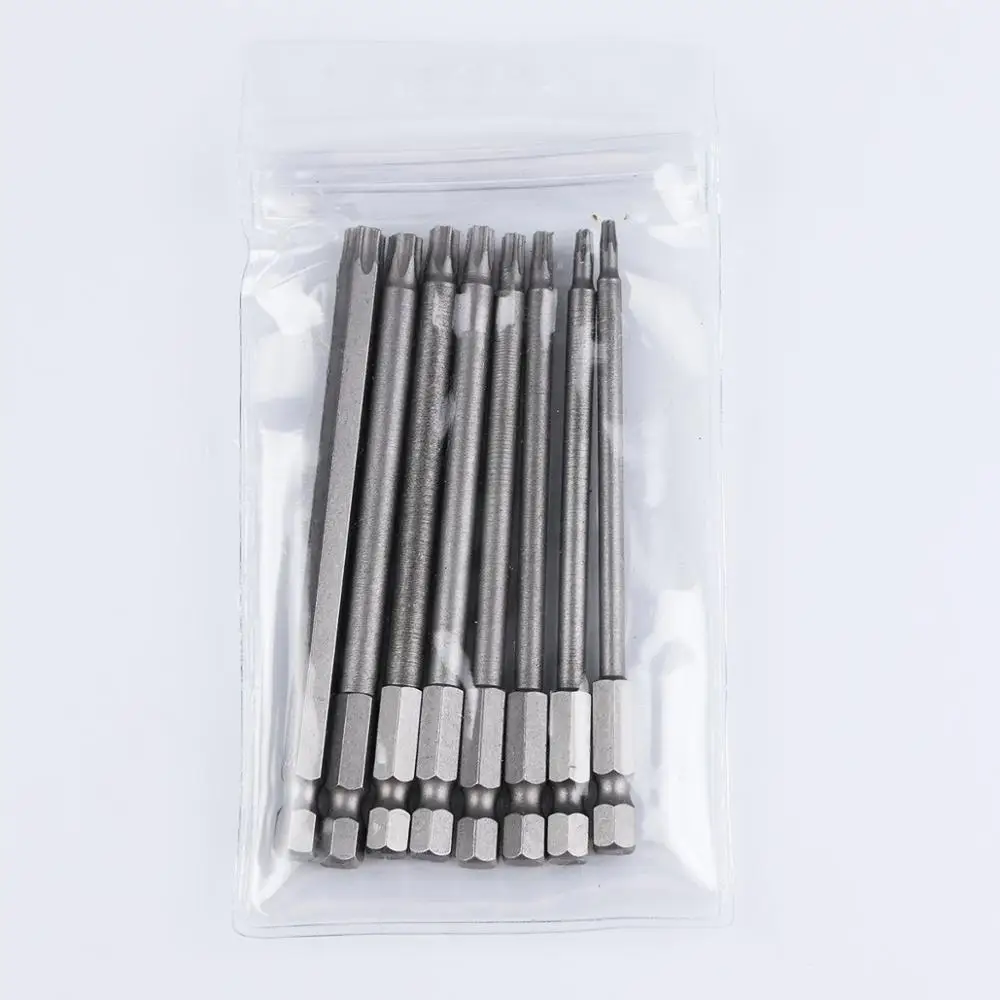 

8 шт./компл. Шестигранная головка Torx с плоской головкой 100 мм 150 мм, Набор отверток, ручной инструмент, защита от взлома, долговечная отвертка, ...