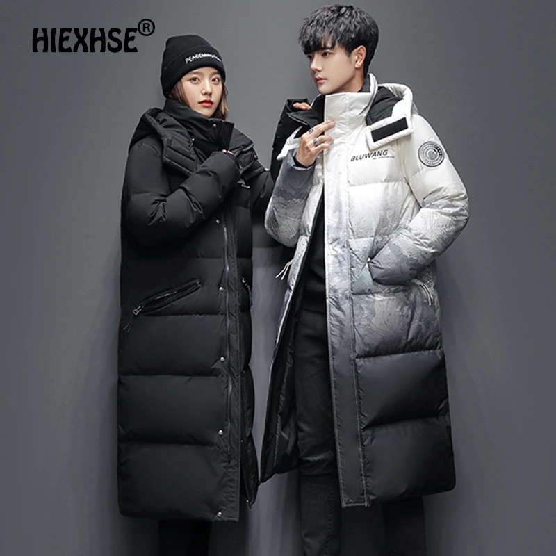 Hiexse Brand 2022 New Winter Men Down Jacket Couples Stylish Down Coat Men Thicken Outdoor Warm Windproof Winter Duck Down Coat