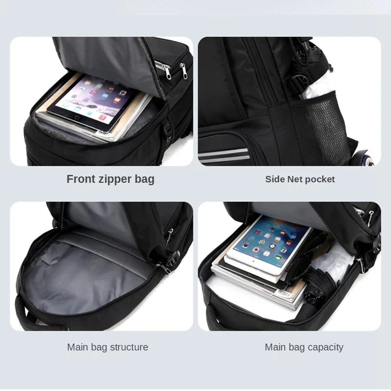 New Children's Boys Girls School Trolley Backpacks with Wheels Removable Children Elementary School Satchel Bags Travel Luggage