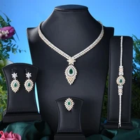 kellybola luxury gorgeous women cute noble necklace bangle earrings ring 4pcs jewelry set charm brides wedding jewellery
