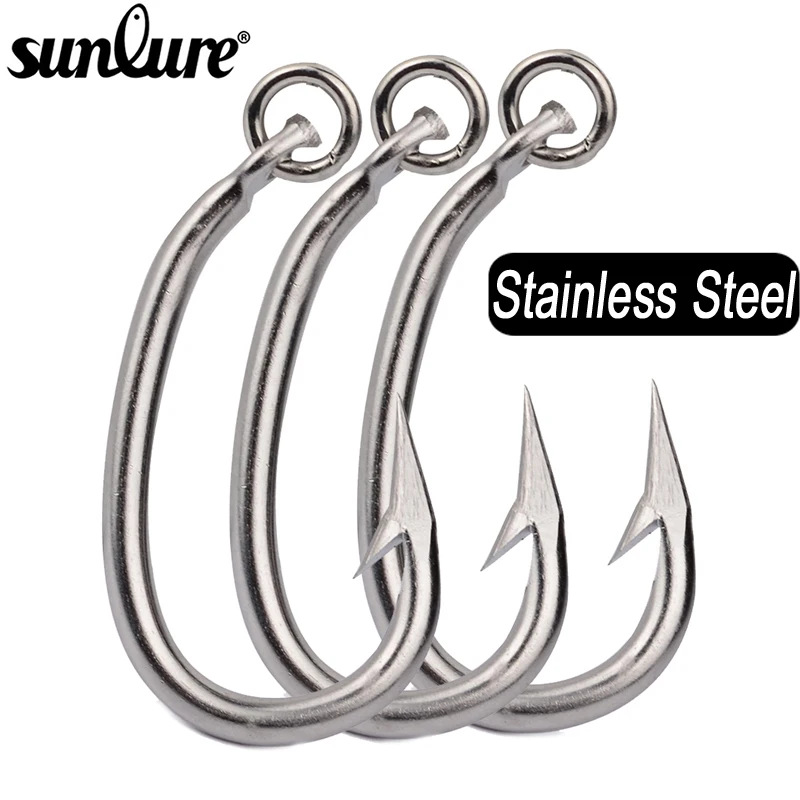 Sunlure 3/5 шт. морской бронзовых морских рыболовных крючков тунец крючки станок и 10/0