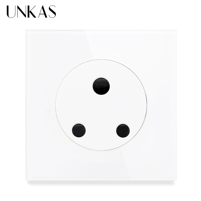 Новое поступление настенная розетка UNKAS с заземлением и защитой от детей 15 А