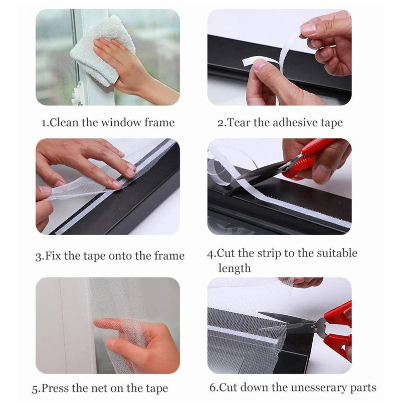 Москитная сетка для окон лидер продаж москитная летающих с самоклеящейся лентой