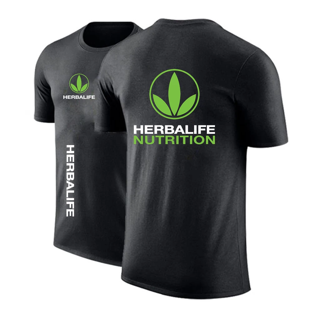 Новинка лета 2021 Удобные однотонные хлопковые футболки Herbalife с логотипом в стиле
