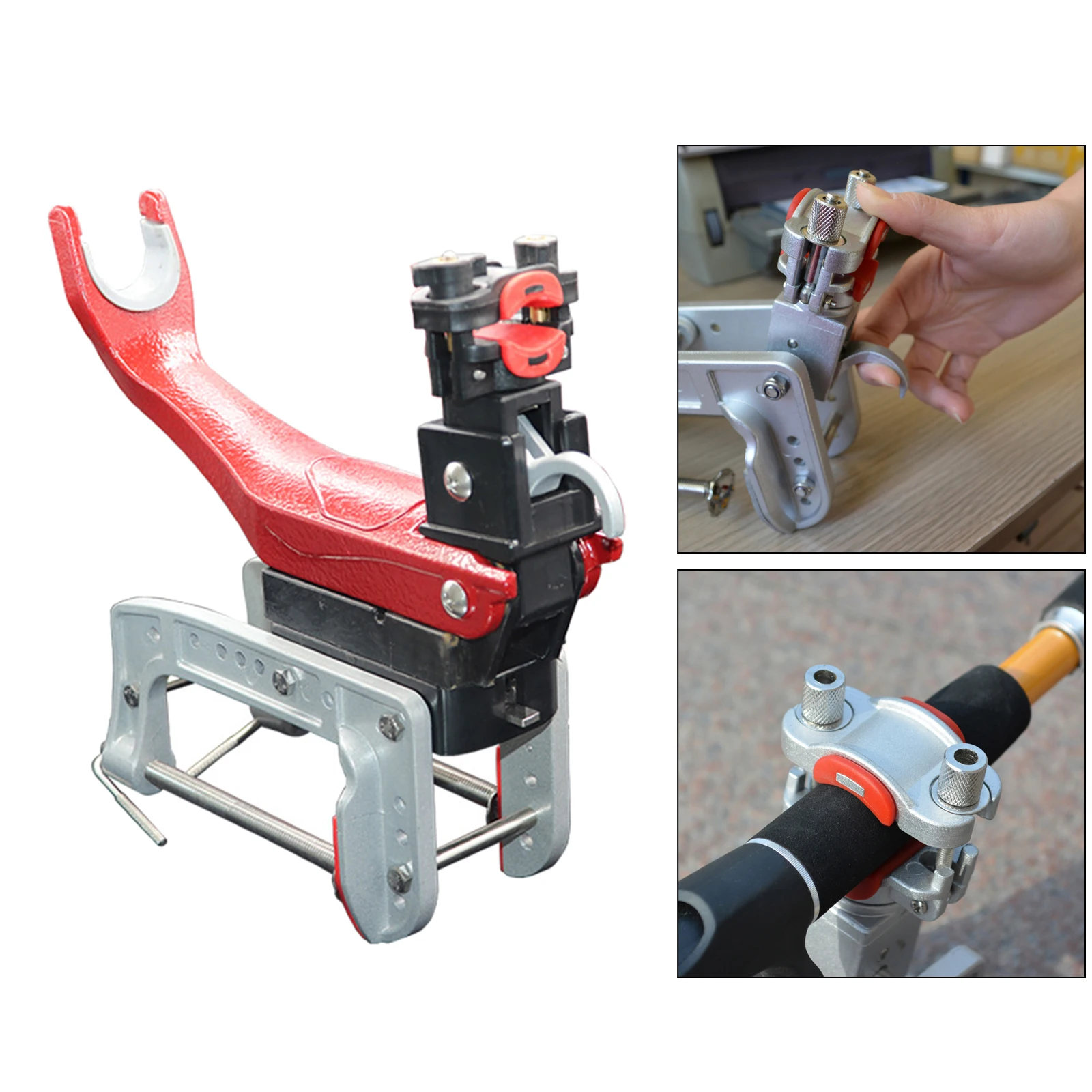 

Canoe Boat Mount Fishing Rod Holder Stand Rack Tackle with Large Clamp Opening & 360 Degree Adjustable Boat Fishing Supplies