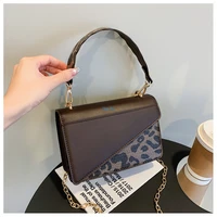 yaoku 2021 new european and american retro trend leopard small square bag ins fashion western style hand held crossbody bag