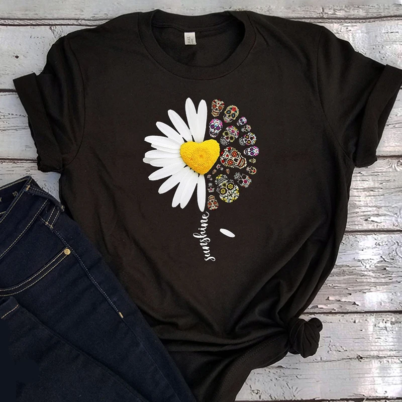 

Chrysanthemum Youth T-Shirt Flower Shirt 2022 Flower Tee Gardening Shirt Gardening Kid's T Shirt Women New Summer Plus Size