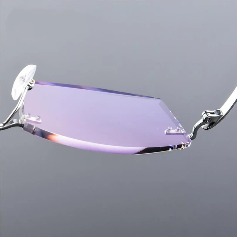 (Без линз в оправе) мужские очки из чистого β титана с алмазной обрезкой режущие