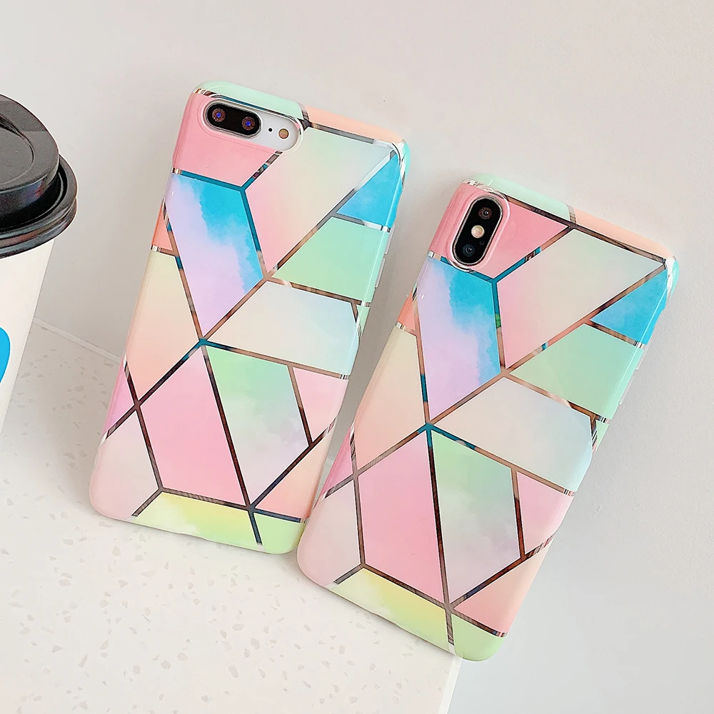 Чехол для телефона SUYACS Fantasy Dream marble для iPhone 11 Pro Max 7 8 Plus X XR XS Max 6 6S гальванический геометрический мягкий чехол-накладка