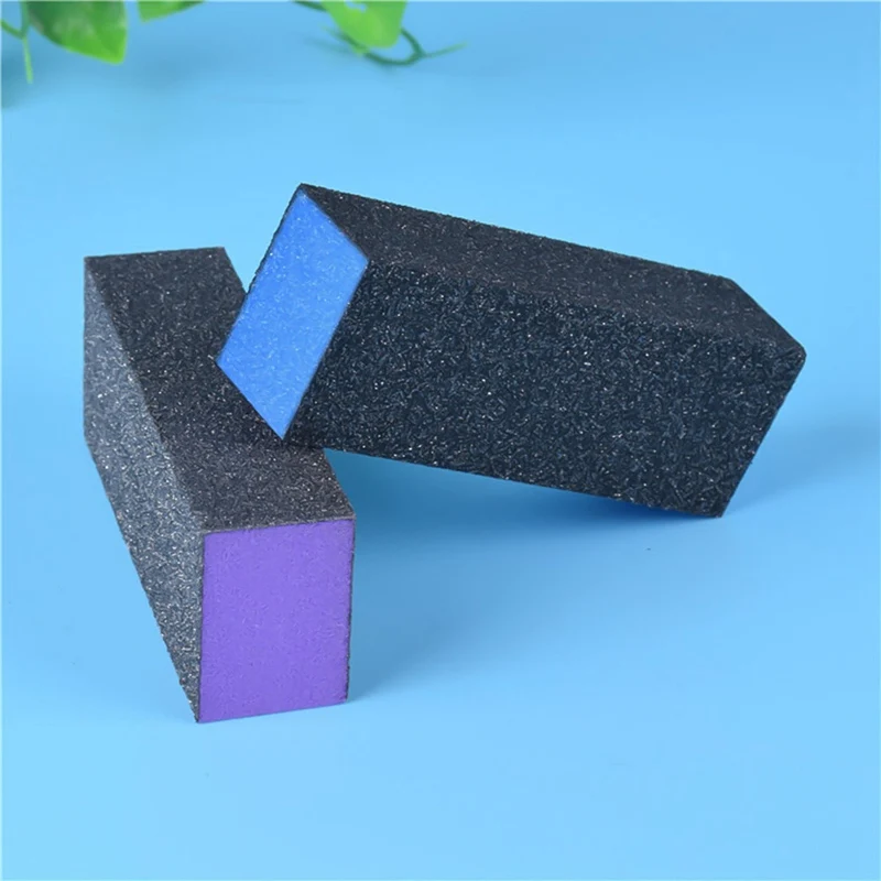 purple 1 шт ногтей буфера шлифовки для ногтей пилка для полирования ногтей Блок Губка тофу DIY пилка для ногтей для дизайна Bafiki инструменты - Цвет: purple