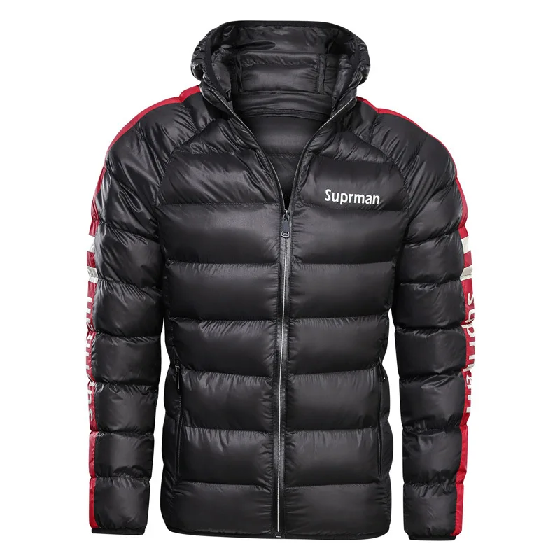 

New brand autumn winter light down jacket men's fashion with large ultra-thin short hood lightweight youth jacket slim down jack