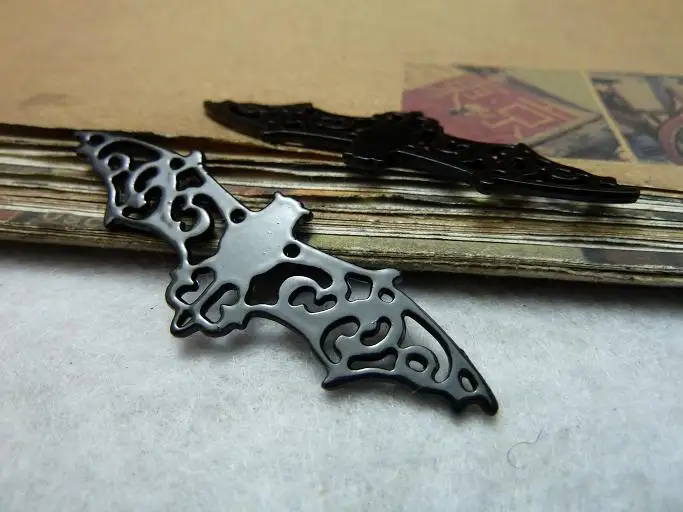 

5pcs black bat vampire 19*56mm Aibin jewelry accessories DIY