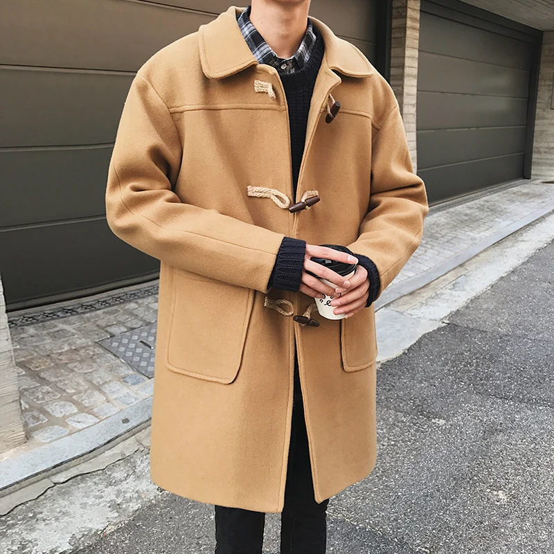 Liketkit мужской Тренч зима 2019 мужское однотонное длинное пальто большого размера
