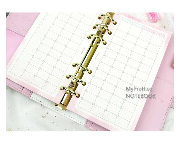 MyPretties фантазия вертикальный еженедельник заправка бумаги 40 листов A5 A6 наполнитель бумаги для 6 отверстий блокнот-Органайзер