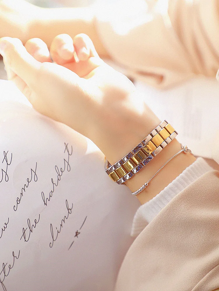 

часы женские Summer New Casual Fashion Literary Girl Watch часы Inlaid Diamond Business Sports Quartz Woman Clock Montre Femme