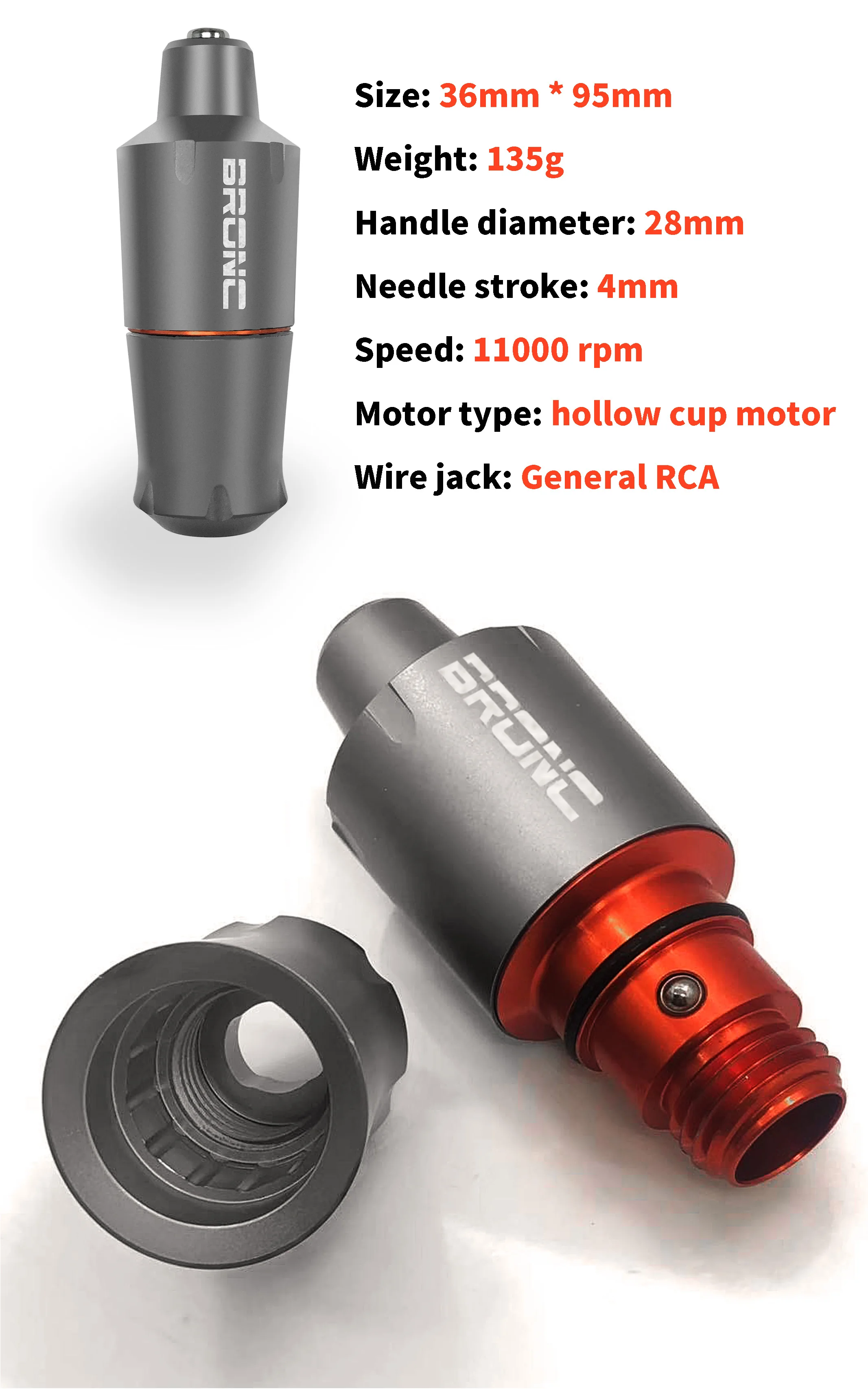 Мини-ротационная тату-машина BRONC Short Pen V9 с швейцарским двигателем, мощная и тихая, для лайнера и шейдера с картриджной иглой. Бесплатная доставка.
