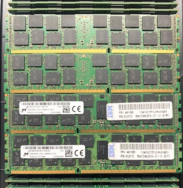 

Micron DDR3 16GB 1333MHz REG ECC Server Memory 16GB 2Rx4 PC3L-10600R RUDIMM 1.35V 240PIN