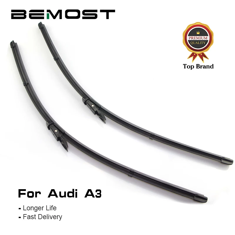 

BEMOST Car Front Window Windshield Wiper Blades For Audi A3 8L/8P/8V 1996 To 2017 Pinch Tab/U Hook/Side Pin/Push Button Styling