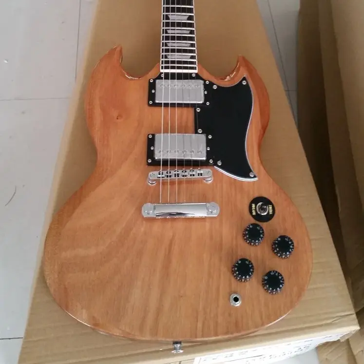 

2021 High quality electric guitar,Solid Mahogany body With natural wood color rose wood fingerboard cool