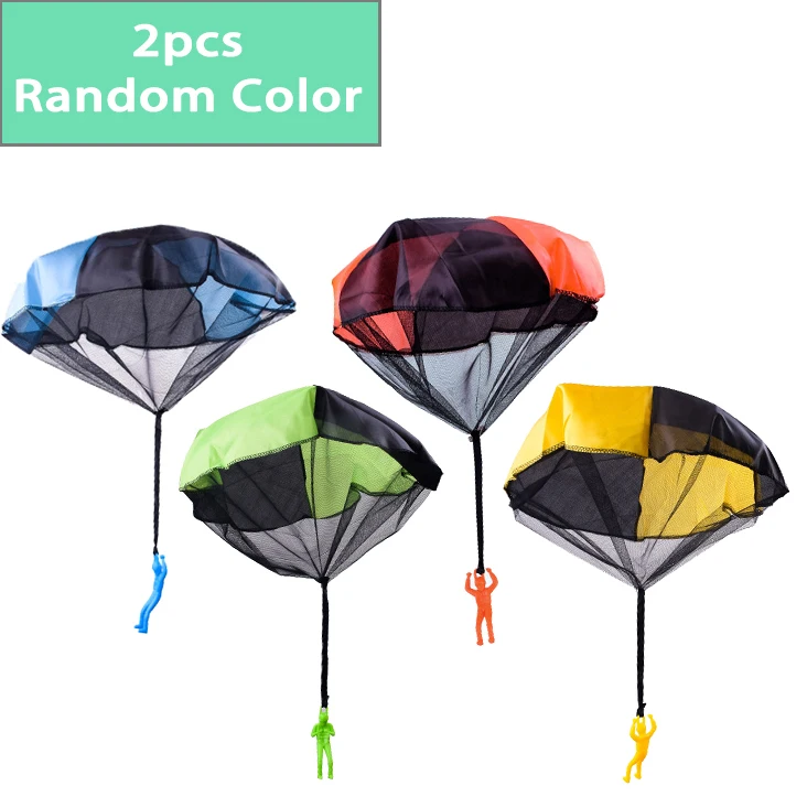 2pcs Random Color 2 шт. мини-парашют парашюта для рук, игрушки для детей, для улицы и в помещении, забавные игры, обучающие игрушки для детей, парашют, игра для мужчин - Цвет: 2pcs Random Color