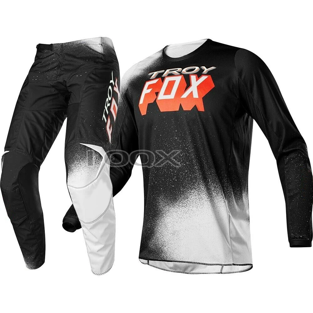 

Troy Fox 180 Motocross Gear Adult Riding Pant & Jersey Combo Mx ATV Dirt Bike Off Road Racing Kits