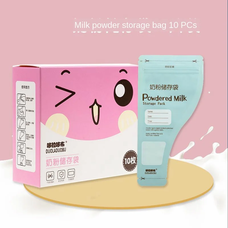 

2020 New 10pcs Milk Powder Storage Bag Breast Milk Storage Freezer Bag Portable Baby Food Group Packing Organizer Pouch